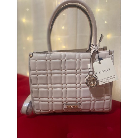 Ellen Tracy Bags Nwt Ellen Tracy Smooth Square Quilted Studded